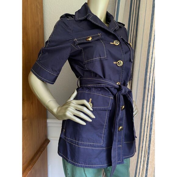 Marc By Marc Jacobs Jackets & Blazers - EUC Marc by Marc Jacobs Dark Denim Belted Safari Cargo Jacket 10